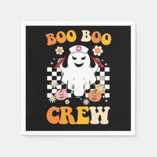 Groovy Halloween Boo Crew Verpleegster Ghost Servet