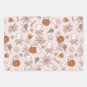 Groovy Halloween Boo Ghost Grappig Retro Patroon Inpakpapier Vel (Voorkant)