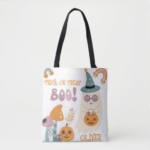 Groovy Halloween Boo Schattigee Trick or treat Cus Tote Bag