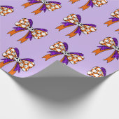 Groovy Halloween Cute Ghost Funny Retro Pattern Cadeaupapier (Hoek)