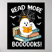 Groovy Halloween Ghost Lees Verder Boeken Biblioth Poster (Voorkant)