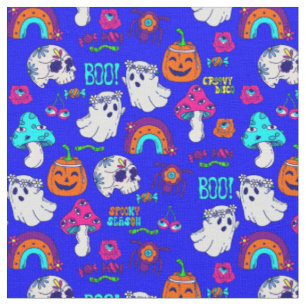 groovy halloween griezelige disco enge paddenstoel stof