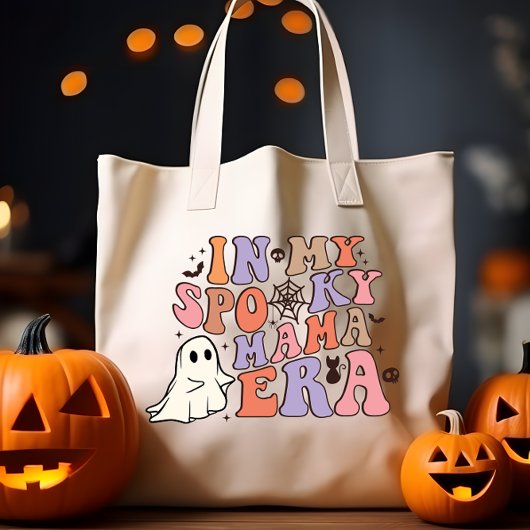 GROOVY HALLOWEEN IN MIJN SPOOKY MAMA TIJDPERK TOTE BAG