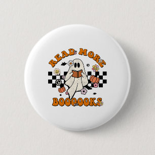Groovy Halloween Lees meer boeken lezen klusje B Ronde Button 5,7 Cm