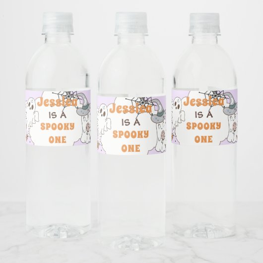 Groovy Halloween Leuk Spooky Verjaardagsfeestje Waterfles Etiket (Flessen)