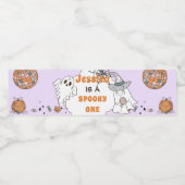 Groovy Halloween Leuk Spooky Verjaardagsfeestje Waterfles Etiket (Enkel label)