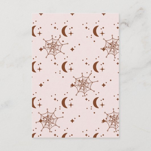 Groovy Halloween Little Boo Baby Raffle Diapper Informatiekaartje (Achterkant)