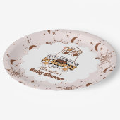 Groovy Halloween Little Boo Baby shower Papieren Bordje (Gekanteld)