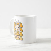 Groovy Halloween Mama spook bloem grappige hallowe Koffiemok (Voorkant links)