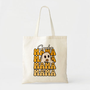 Groovy Halloween Mama spook bloem grappige hallowe Tote Bag