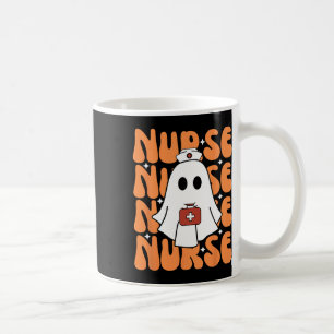 Groovy Halloween Nurse Ghost Funny Nursing Kostuum Koffiemok