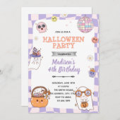 Groovy Halloween party uitnodiging (Voorkant / Achterkant)