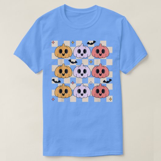 Groovy Halloween Pumpkin Vrouwen Mannen Kinder Fun T-shirt (Design voorkant)