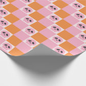 Groovy Halloween Retro Spooky Design Cadeaupapier (Hoek)