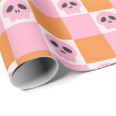 Groovy Halloween Retro Spooky Design Cadeaupapier (Rol Hoek)