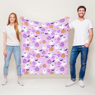 Groovy Halloween Retro Spooky Design Fleece Deken