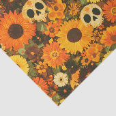 Groovy Halloween Schedel Bloemstuk Tissuepapier (Detail)