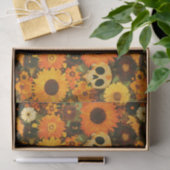 Groovy Halloween Schedel Bloemstuk Tissuepapier (Geschenk)