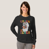 Groovy Halloween Teacher Outfits Retro Spooky Ghos T-shirt (Voorkant volledig)