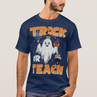Groovy Halloween Trick of Teach Spooky Teacher T-shirt