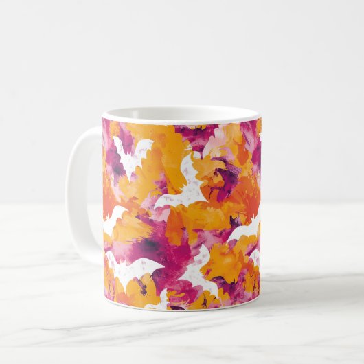 Groovy Halloween Vleermuizen Koffiemok (Voorkant links)