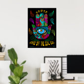Groovy Hamsa Poster (Thuiskantoor)