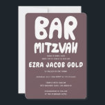 Groovy Handlettering Custom Bar Mitzvah Bourgogne Kaart<br><div class="desc">Perfecte kaart om een bar mitswa aan te kondigen! Hand gemaakte kunst voor u met handlettering aan de voor- en achterkant! VOLLEDIG ! Klik op "Personaliseren" hierboven om de tekst te bewerken. Klik op "bewerken met ontwerpgereedschap" om de lettertypen, kleuren en plaatsingen aan te passen en om het ontwerp aan...</div>