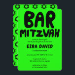 Groovy Handlettering Custom BAR Mitzvah Neon Stars Kaart<br><div class="desc">Perfecte kaart om een bar mitswa aan te kondigen! Hand gemaakte kunst voor u met handlettering aan de voorkant en een patroon aan de achterkant! VOLLEDIG ! Klik op "Personaliseren" hierboven om de tekst te bewerken. Klik op "bewerken met ontwerpgereedschap" om de lettertypen, kleuren en plaatsingen aan te passen en...</div>