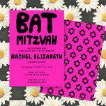 Groovy Handlettering Custom Bat Mitzvah Pink Stars Kaart<br><div class="desc">Perfecte kaart om een vleermuis mitswa aan te kondigen! Hand gemaakte kunst voor u met handlettering aan de voorkant en een patroon aan de achterkant! VOLLEDIG ! Klik op "Personaliseren" hierboven om de tekst te bewerken. Klik op "bewerken met ontwerpgereedschap" om de lettertypen, kleuren en plaatsingen aan te passen en...</div>