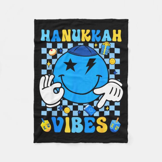 Groovy Hanukkah Vibes Chanukah Pajama Happy Hanukk Fleece Deken (Voorkant)