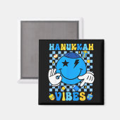 Groovy Hanukkah Vibes Chanukah Pajama Happy Hanukk Magneet (Voorkant / Achterkant)