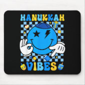 Groovy Hanukkah Vibes Chanukah Pajama Happy Hanukk Muismat (Voorkant)