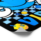 Groovy Hanukkah Vibes Chanukah Pajama Happy Hanukk Poster (Hoek)