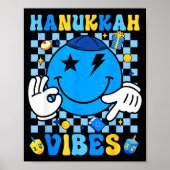 Groovy Hanukkah Vibes Chanukah Pajama Happy Hanukk Poster (Voorkant)