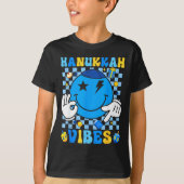 Groovy Hanukkah Vibes Chanukah Pajama Happy Hanukk T-shirt (Voorkant)