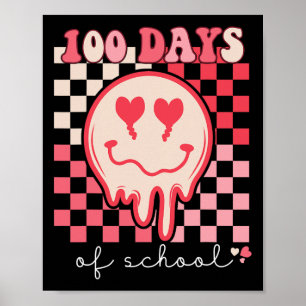 Groovy Happy 100th Day Student Schattigee Kinder 1 Poster