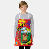 Groovy Happy Beer over druk Schort (Gedragen)