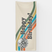 Groovy Happy Birthday Banner (Verticaal)