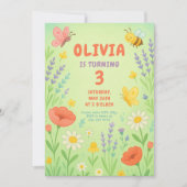 Groovy Happy Birthday Party voor meisjes Kaart (Voorkant)