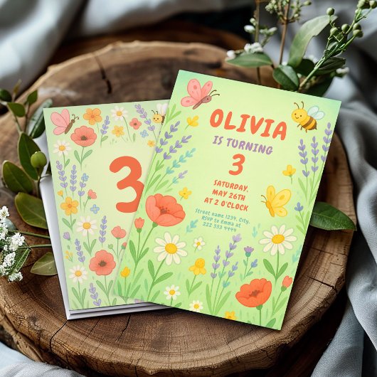 Groovy Happy Birthday Party voor meisjes Kaart