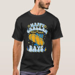 Groovy Happy Challah Days Hanukkah Chanokah Joods T-shirt<br><div class="desc">Groovy Happy Challah Days Hanukkah Chanokah Jewish Holiday.</div>