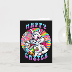 Groovy Happy Easter Bunny Roken Wiet Grappig Kaart