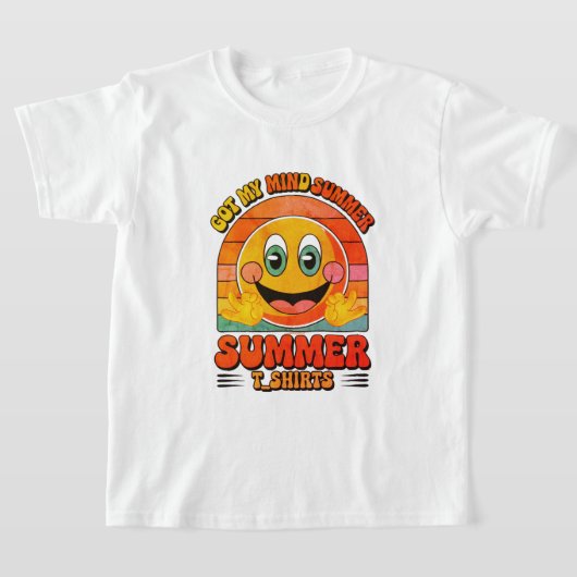 Groovy Happy Face T-shirt – Summer Vibes & Sunshin (Laagn)