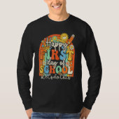 Groovy Happy First Day Of School Lets Do This Back T-shirt (Voorkant)