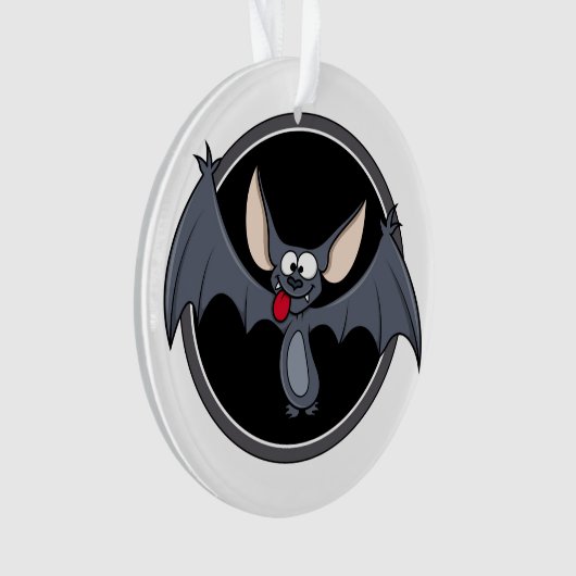 Groovy Happy Halloween Bat Ornament (voorkant)