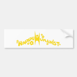 Groovy Happy Humanist Gold Bumpersticker