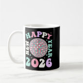Groovy Happy New Year 2026 Disco Ball New Years Ev Koffiemok (Links)