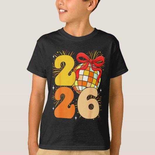 Groovy Happy New Year 2026 New Years Eve Party Men T-shirt (Voorkant)