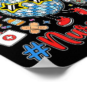 Groovy Happy New Year 2026 Nurse Life Disco Ball F Poster (Hoek)