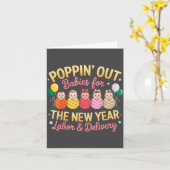 Groovy Happy New Year Labor And Delivery L&d N Kaart (Gele Bloem)